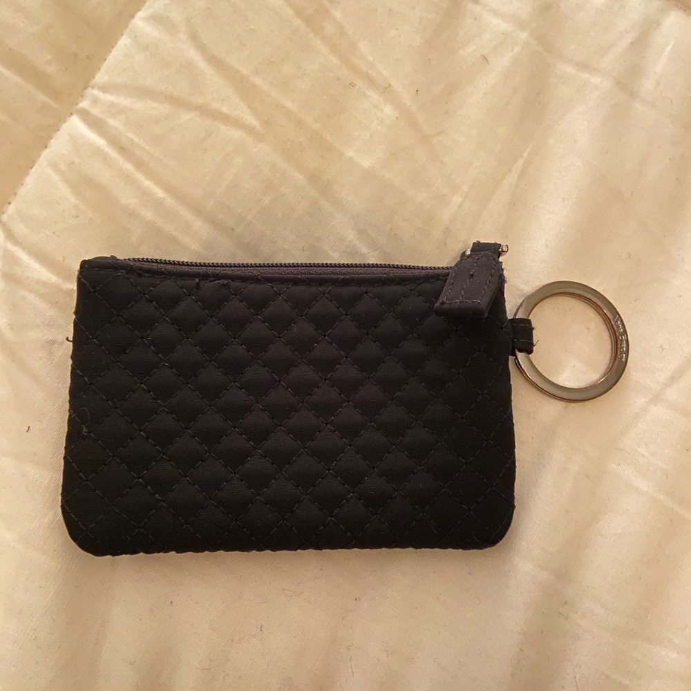 Black Vera Bradley Microfiber Zip ID Case